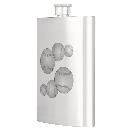 Flasque Trois Baseballs (Gauche)