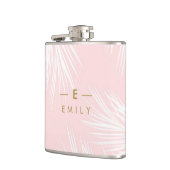 Flasque Tropical Pink, Cadeau Demoiselle d'honneur (Gauche)