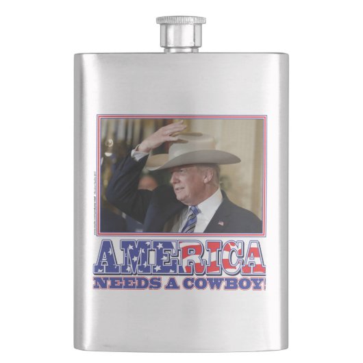 FLASQUE TRUMP-AMÉRIQUE-COWBOY (devant)
