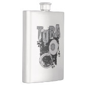 Flasque Tuba esquissé et texte (Droite)