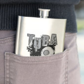 Flasque Tuba esquissé et texte (En situation)