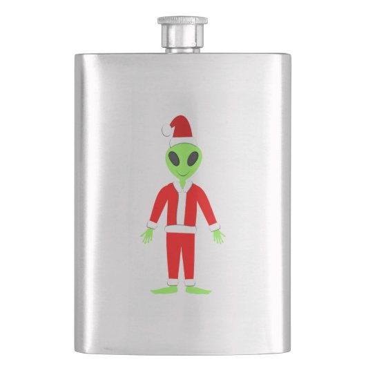 Flasque UFO Ho Ho Père alien de Noël (devant)
