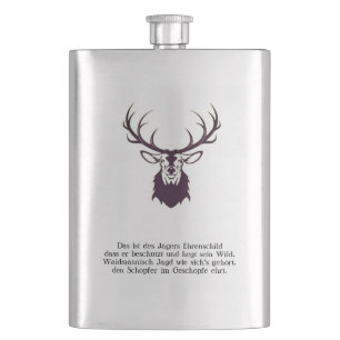 Flasque Un homme plat avec une "devise" du cerf