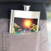 Flasque Une époque de peinture à l'huile repensée (En situation)