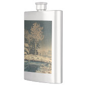 Flasque Une journée d'hiver sur la rivière Sumida au Japon (Gauche)