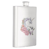 Flasque Unicorn blanc et Flowers (Droite)