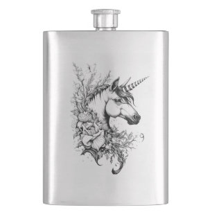 Flasque Unicorne Imaginaire animal sauvage Illustration Ar