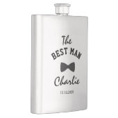 Flasque Unique Le meilleur homme typographie monogramme (Droite)