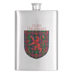 Flasque Urquhart Tartan Scottish Plaid Lion Rampant