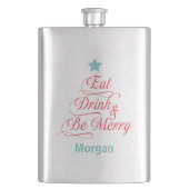 Flasque Vacances Cheer Manger Boire et Soyez Joyeux (devant)