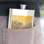 Flasque Van Gogh Olive Trees Soleil Jaune Ciel (En situation)