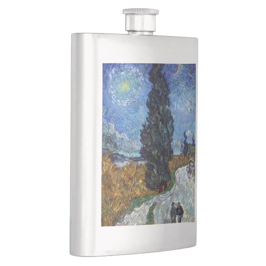 Flasque Van Gogh Road Avec Cyprès Impressionnisme (Droite)