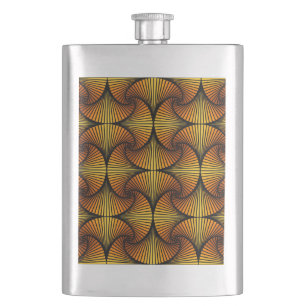 Flasque Ventilateur de pétoncle 3D géométrique graphique o