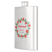 Flasque vert rouge fil cir ajouter nom bridesmaid année ca (Gauche)