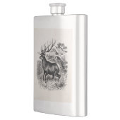 Flasque Vieille illustration personnalisée par élans (Gauche)