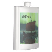 Flasque Viking Navire Et Lumières Du Nord (Droite)