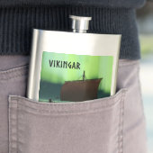 Flasque Viking Navire Et Lumières Du Nord (En situation)