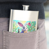 Flasque Vin Bunny de Pâques (En situation)