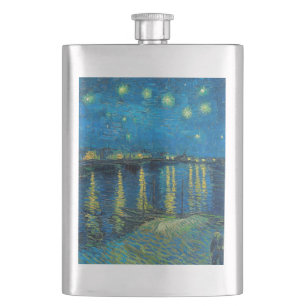 Flasque Vincent Van Gogh Nuit étoilée sur le Rhône