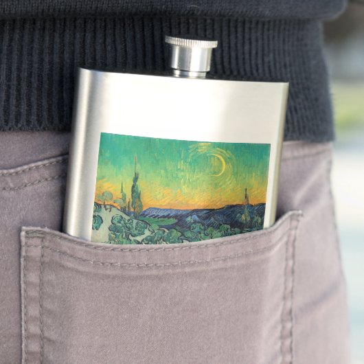 Flasque Vincent van Gogh - Paysage Lune avec couple (En situation)