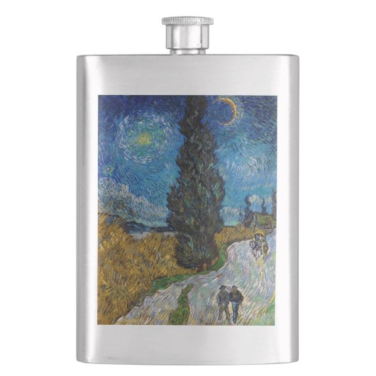 Flasque Vincent van Gogh - Route avec Cypress et Star (devant)