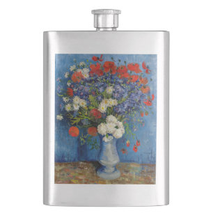 Flasque Vincent van Gogh - Vase avec des Bleuets & Coqueli