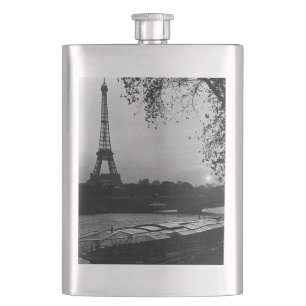 Flasque Vintage Paris Tour Eiffel coucher de soleil