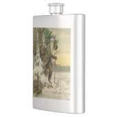 Flasque Vintage Père Noël Noël Victorien (Gauche)