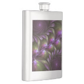 Flasque Violet Abstrait violet violet kaki fractal (Droite)