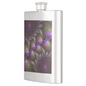 Flasque Violet Abstrait violet violet kaki fractal (Gauche)