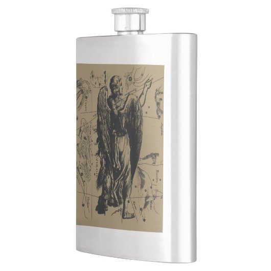 Flasque Virgo Constellation Hevelius Etching Style (Gauche)