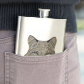 Flasque Visage de renard métallique (En situation)