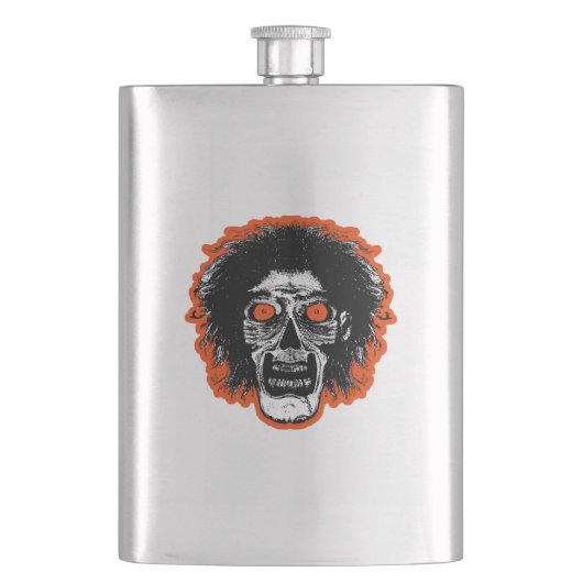 Flasque Visage de Zombie Orange (devant)