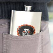 Flasque Visage de Zombie Orange (En situation)