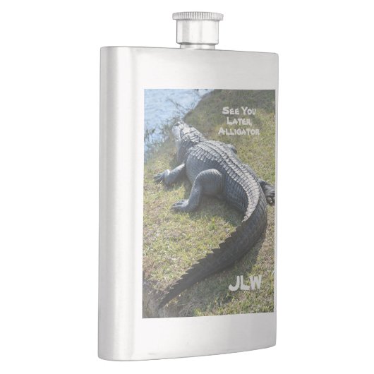 Flasque Voir plus tard Alligator avec Initiales Everglades (Droite)
