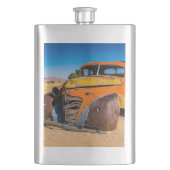 Flasque Voiture ancienne et abandonnée à Solitaire, Namibi (devant)