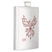 Flasque Vol d'argent d'un Phoenix Monogrammé (Droite)