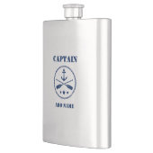 Flasque Votre nom Captain Flask Ancre & Oars (Gauche)