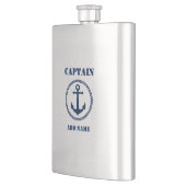 Flasque Votre nom Captain Flask Sea Ancre (Gauche)