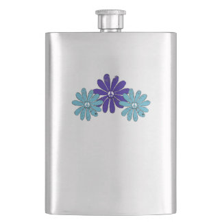 Flasque Voyage de paix Hippie Fleur Puissance violette Aqu