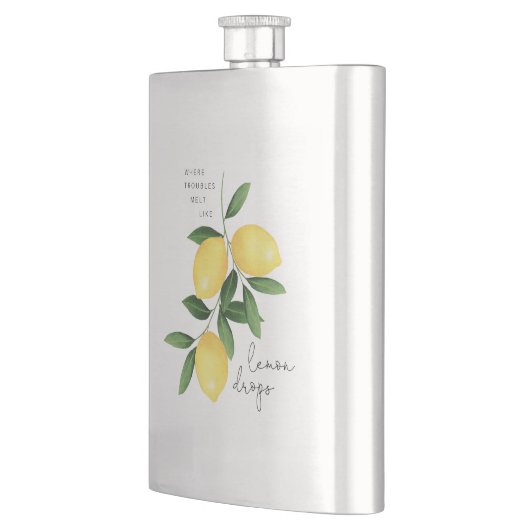 FLASQUE WATERCOLOR LEMONS (Gauche)