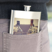 Flasque Whisky plat auchentoshan et glenmorangie (En situation)