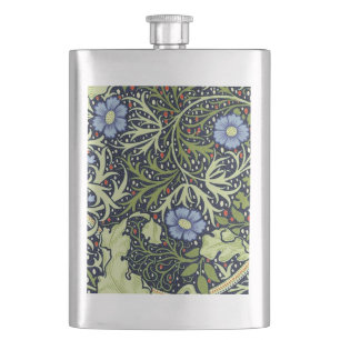 Flasque William Morris Fleur d'antiquité aux algues marine