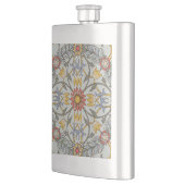 Flasque William Morris Floral Circle Flower Illustration (Gauche)