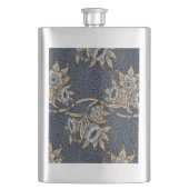 Flasque william morris tulip and willow tapestry pattern (devant)