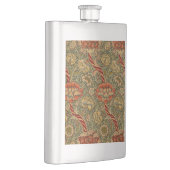 Flasque William Morris Wandle Anglais Floral Damask Design (Droite)