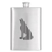 Flasque WOLF BAR CODE Conception de motif de code-barres H (devant)