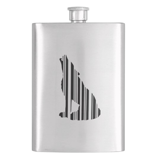 Flasque WOLF BAR CODE Conception de motif de code-barres H (devant)