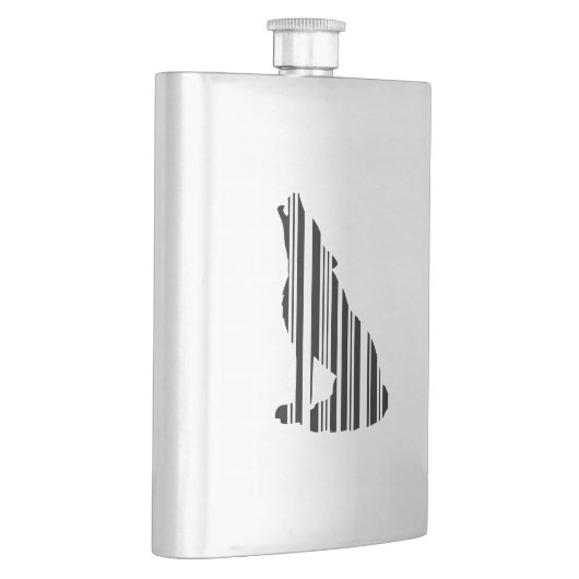 Flasque WOLF BAR CODE Conception de motif de code-barres H (Droite)