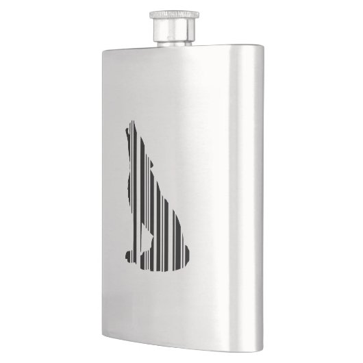 Flasque WOLF BAR CODE Conception de motif de code-barres H (Gauche)